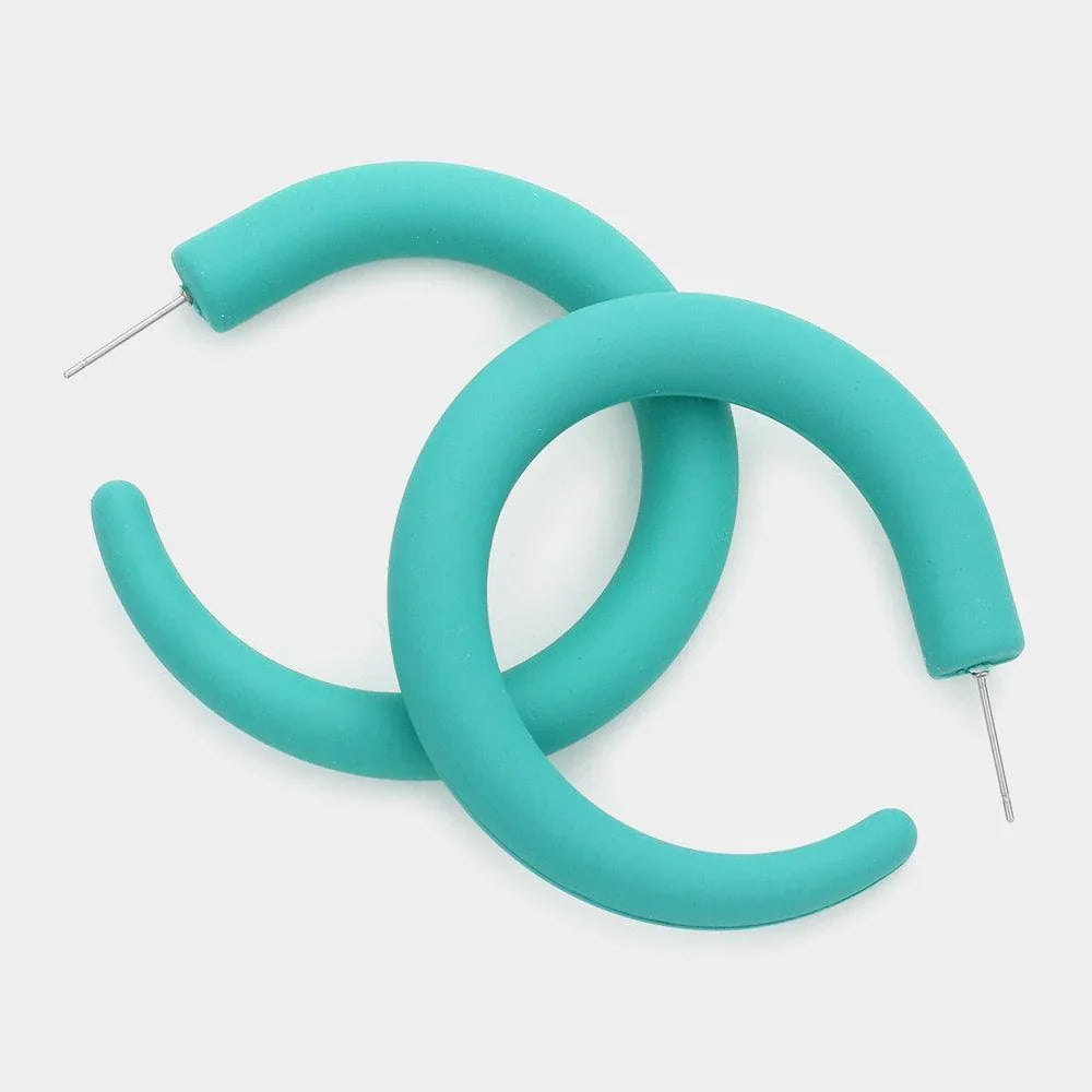 Colored Hoop Earrings - Jewelry Store by Erik Rayo