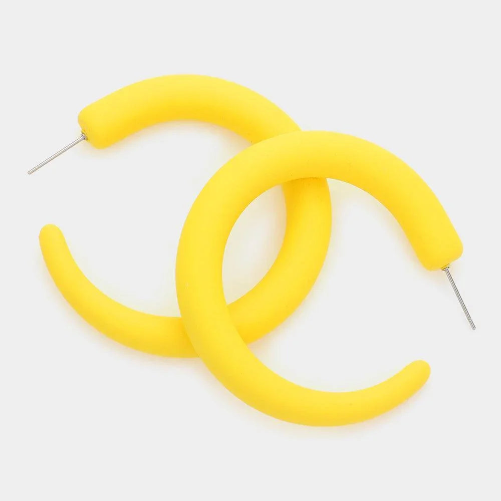 Yellow Colored Hoop Earrings - Jewelry Store by Erik Rayo