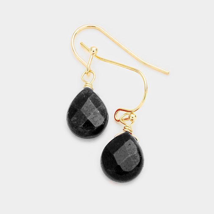 Gold Teardrop Dangle Earrings - Jewelry Store by Erik Rayo