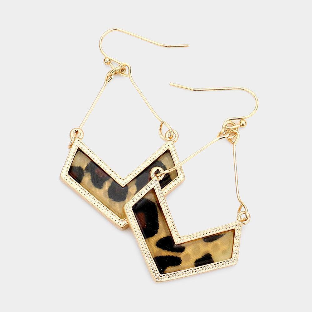Acetate Chevron Dangle Earrings - Jewelry Store by Erik Rayo