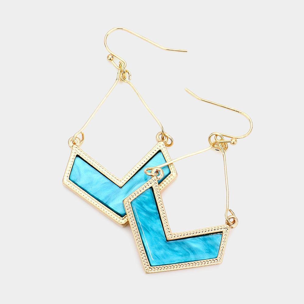 Acetate Chevron Dangle Earrings - Jewelry Store by Erik Rayo
