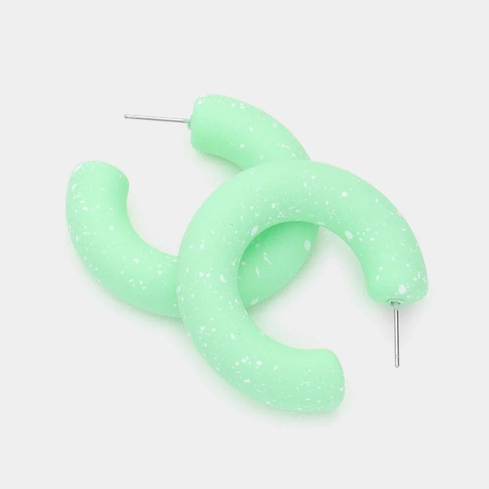 Paint Splash Bold Half Hoop Earrings - Jewelry Store by Erik Rayo