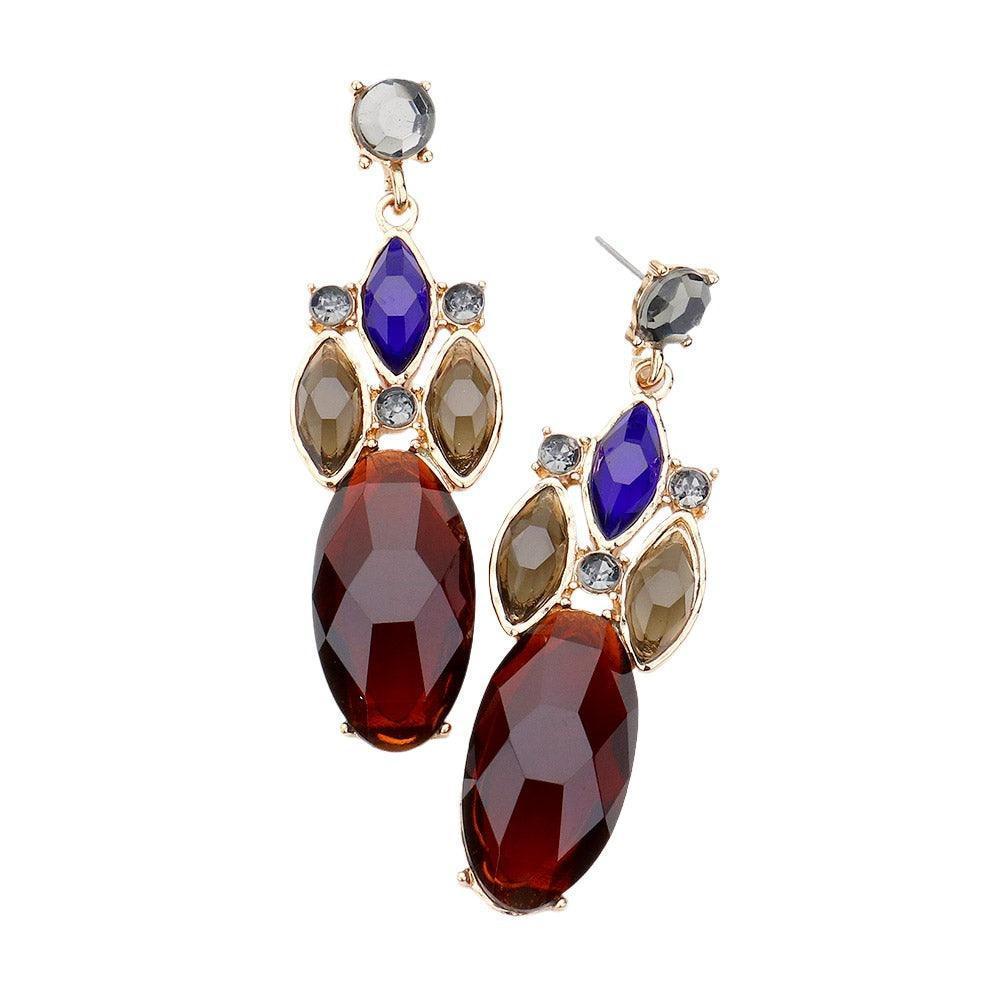 Brown Exotic Glass Dangle Earrings - Jewelry Store by Erik Rayo