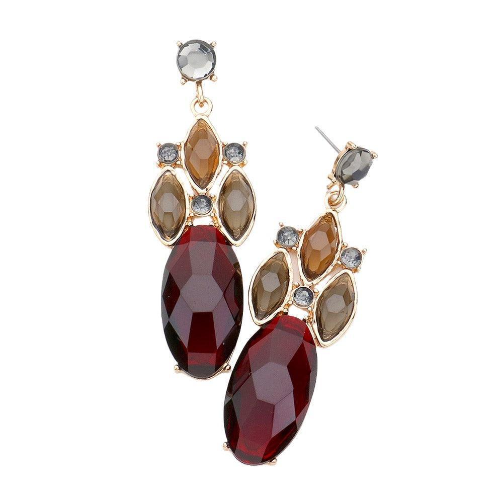 Red Exotic Glass Dangle Earrings - Jewelry Store by Erik Rayo