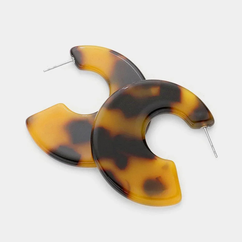 Celluloid Acetate Wide Hoop Earrings - Jewelry Store by Erik Rayo