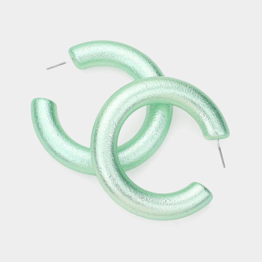 Shimmery Hoop Earrings - Jewelry Store by Erik Rayo