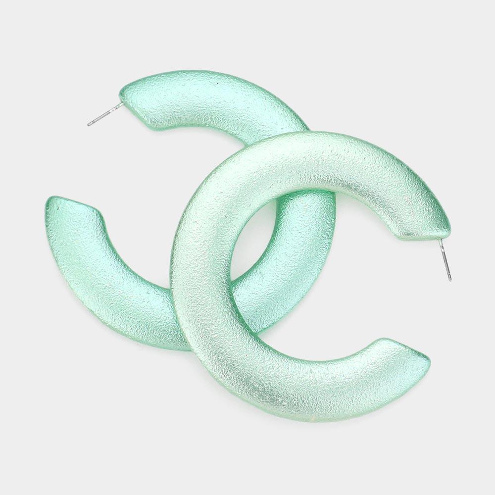 Shimmery Hoop Earrings - Jewelry Store by Erik Rayo
