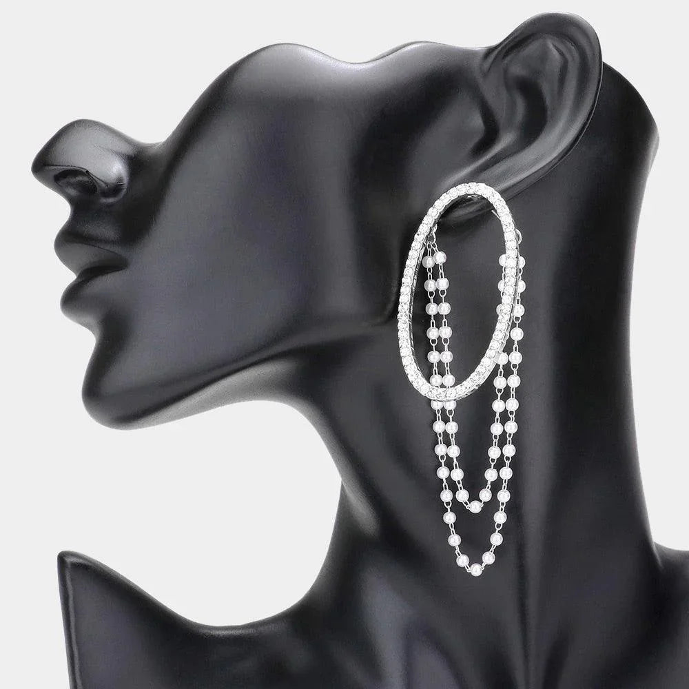 Crystal Pavilion Pearl Drop Earrings - Jewelry Store by Erik Rayo