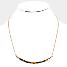 Load image into Gallery viewer, Gold Tortoise Celluloid Acetate Necklace
