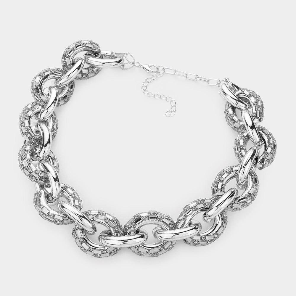 Bling Oval Link Necklace - Jewelry Store by Erik Rayo