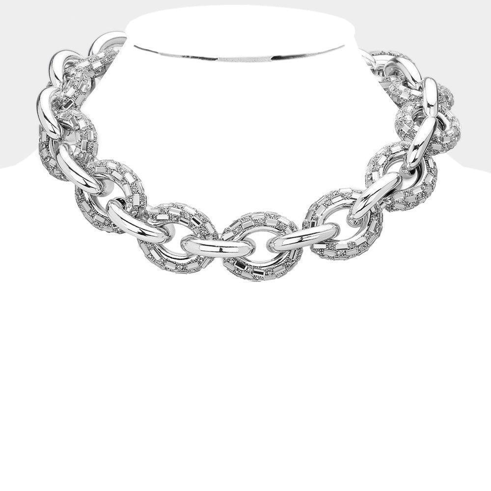 Bling Oval Link Necklace - Jewelry Store by Erik Rayo