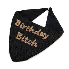 Load image into Gallery viewer, Black Birthday Bitch Message Seed Beaded Collar Necklace
