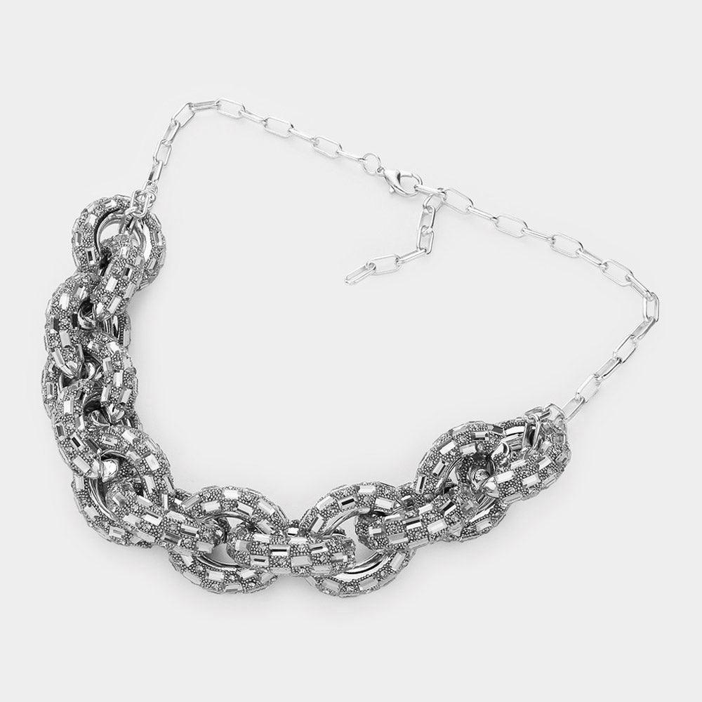 Bling Oval Link Necklace - Jewelry Store by Erik Rayo