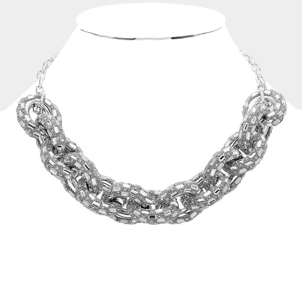 Bling Oval Link Necklace - Jewelry Store by Erik Rayo