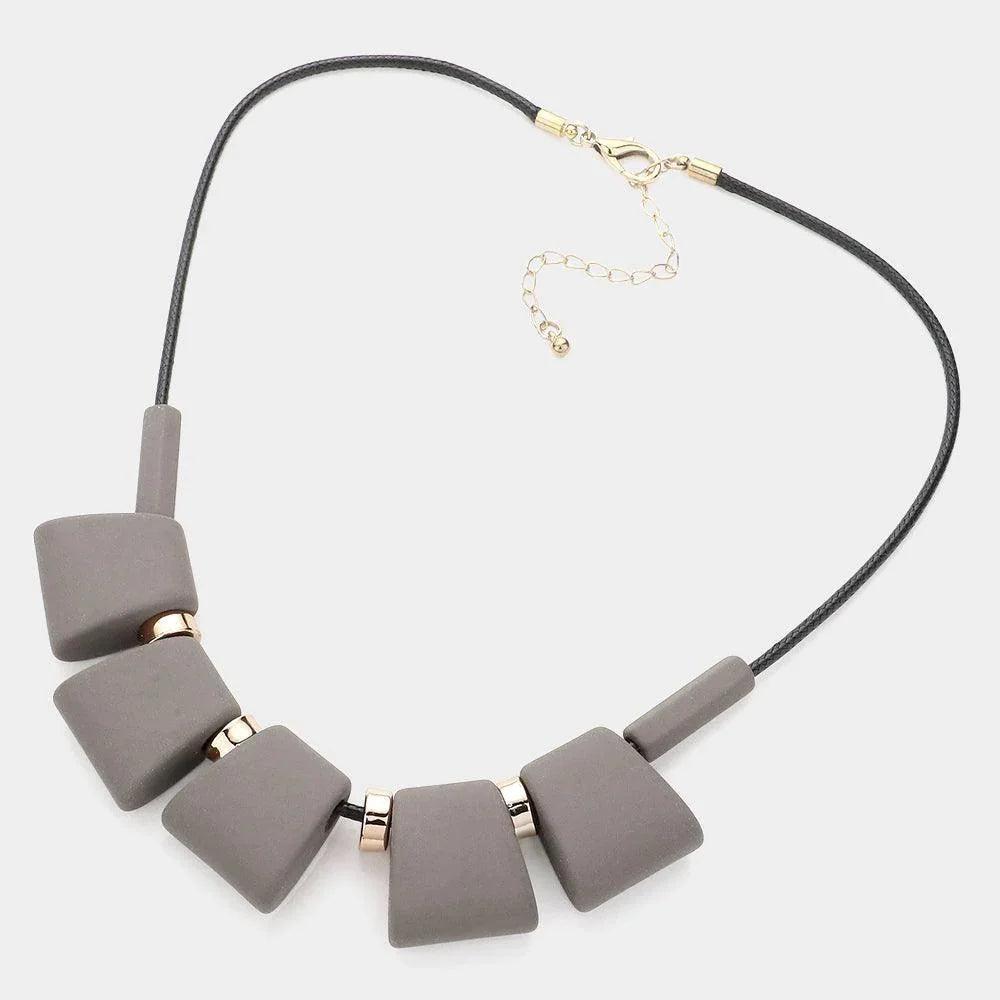 Brown Resin Collar Bib Necklace - Jewelry Store by Erik Rayo
