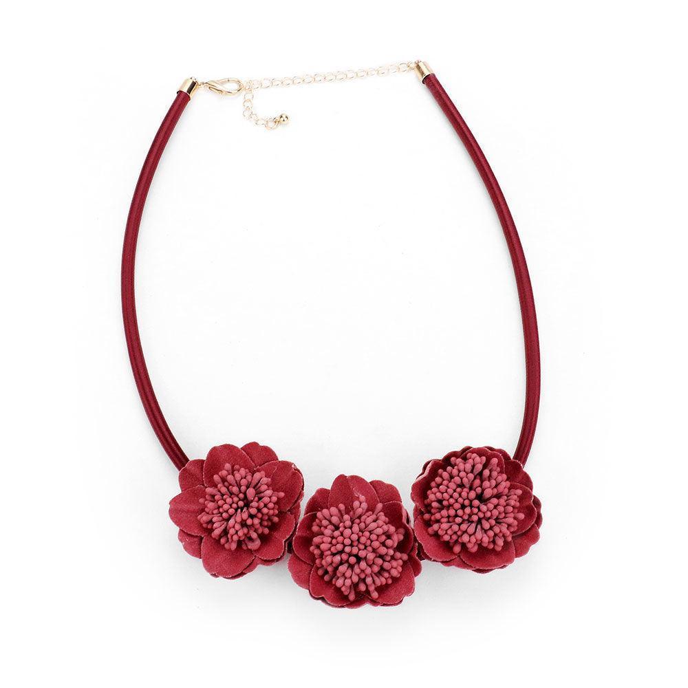 Gold Bloom Flower Decor Collar Necklace - Jewelry Store by Erik Rayo