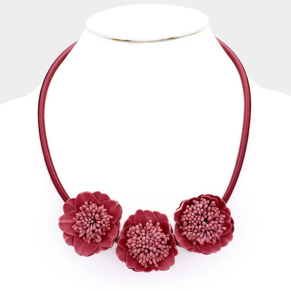 Gold Bloom Flower Decor Collar Necklace - Jewelry Store by Erik Rayo