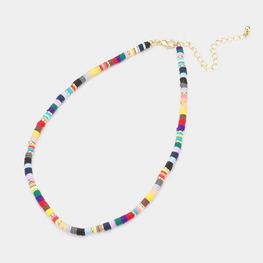 Colorful Heishi Beaded Necklace - Jewelry Store by Erik Rayo