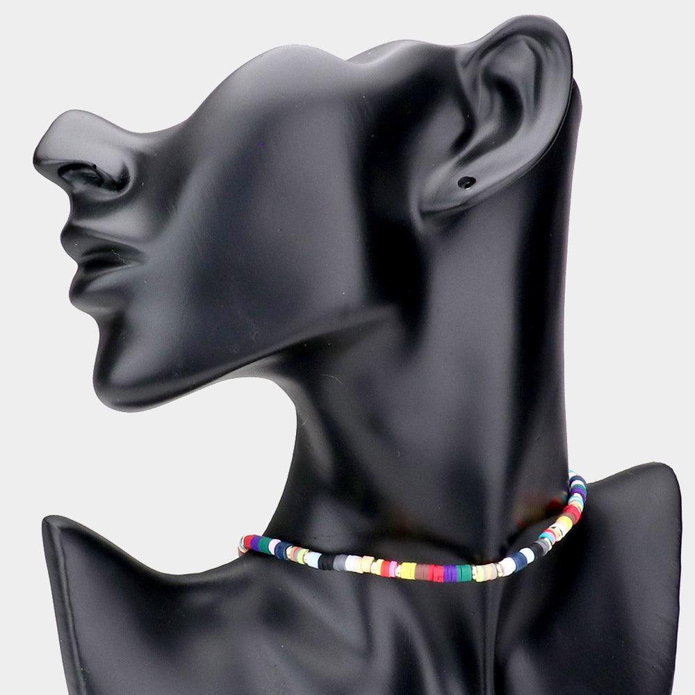 Colorful Heishi Beaded Necklace - Jewelry Store by Erik Rayo