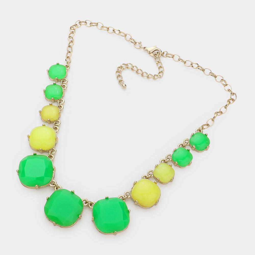 Green Resin Bead Necklace - Jewelry Store by Erik Rayo