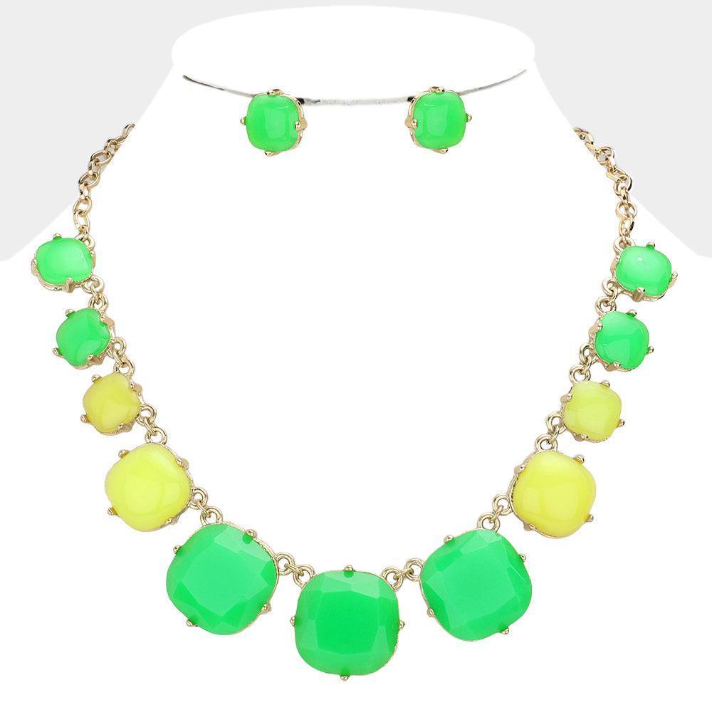 Green Resin Bead Necklace - Jewelry Store by Erik Rayo