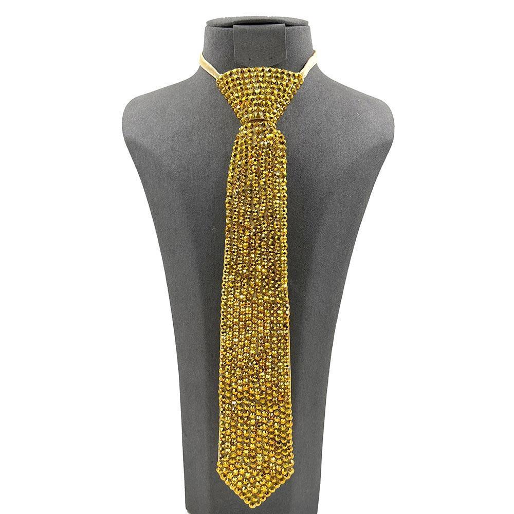 Gold Bling Neck Tie Necklace - Jewelry Store by Erik Rayo