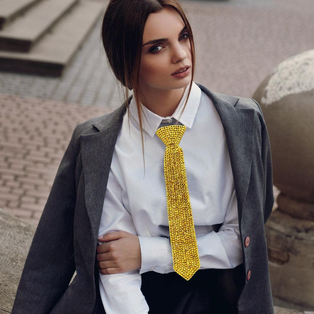 Gold Bling Neck Tie Necklace - Jewelry Store by Erik Rayo
