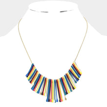 Load image into Gallery viewer, Gold Multi Color Statement Collar Necklace
