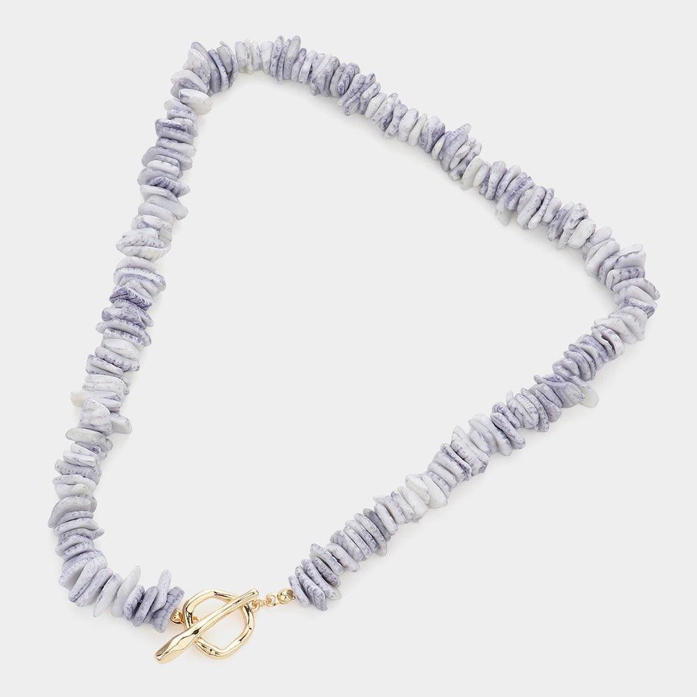 Colored Shell Cluster Toggle Necklace - Jewelry Store by Erik Rayo