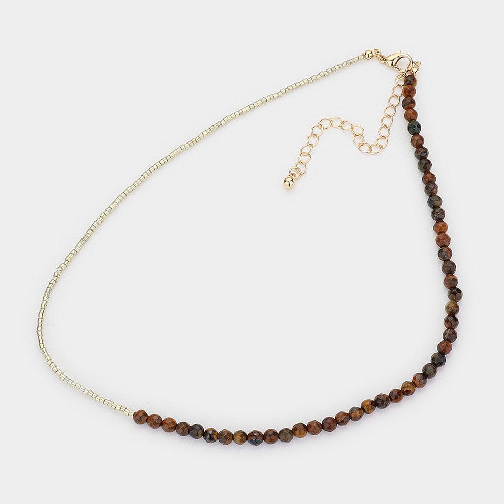 Gold Beaded Necklace - Jewelry Store by Erik Rayo