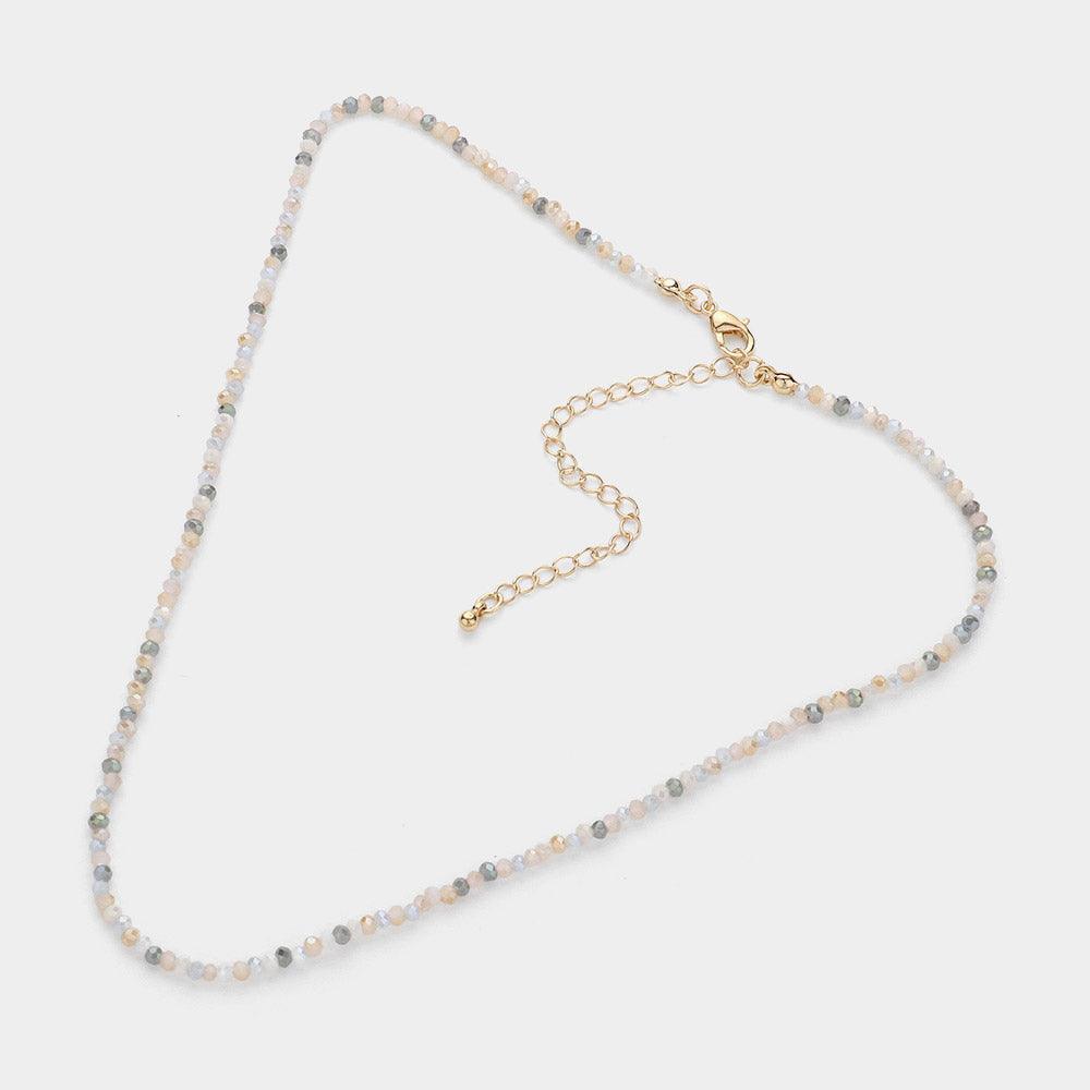 Gold Faceted Beaded Necklace - Jewelry Store by Erik Rayo