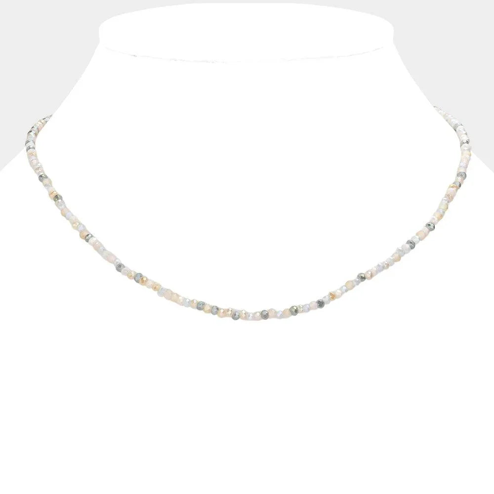 Gold Faceted Beaded Necklace - Jewelry Store by Erik Rayo