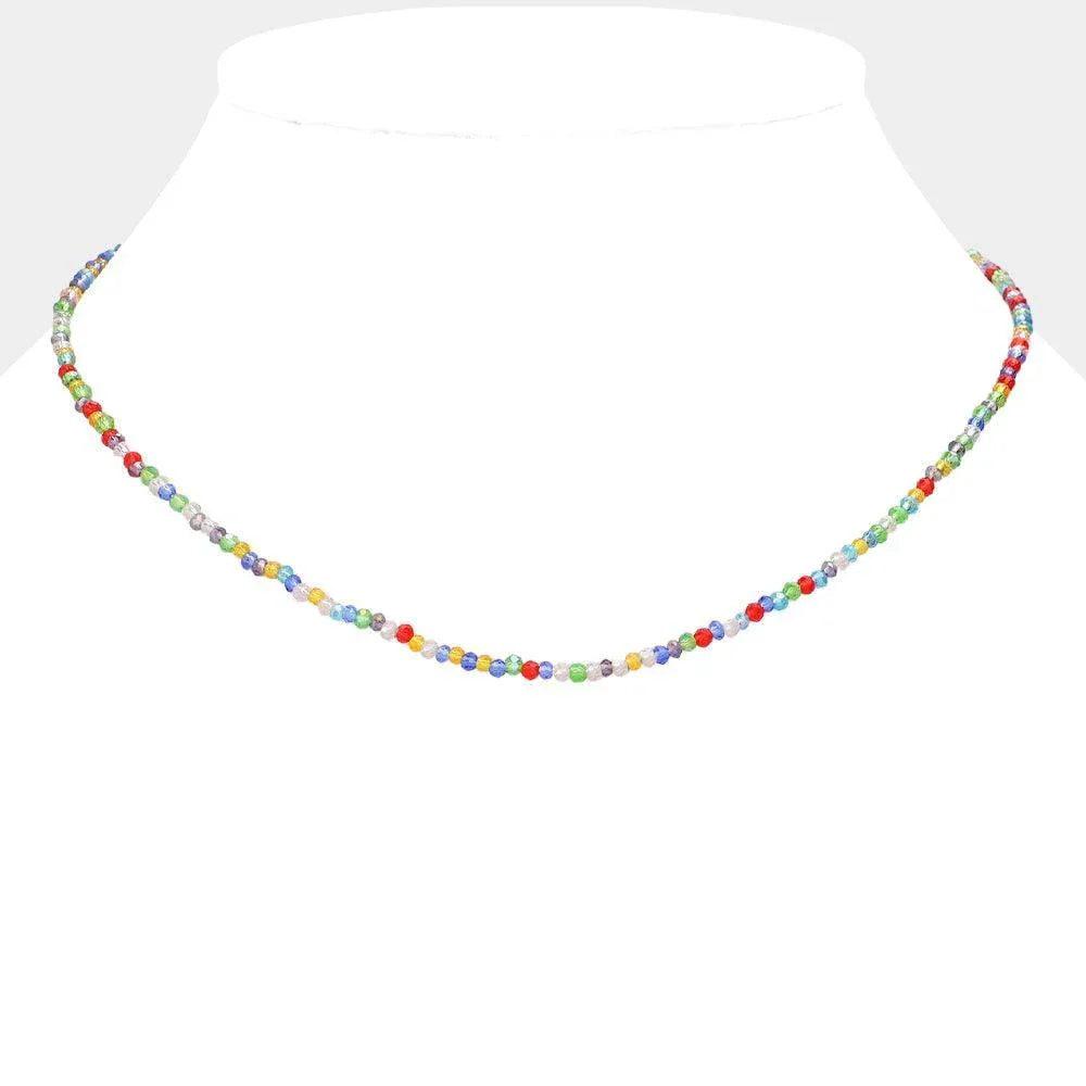 Gold Faceted Beaded Necklace - Jewelry Store by Erik Rayo