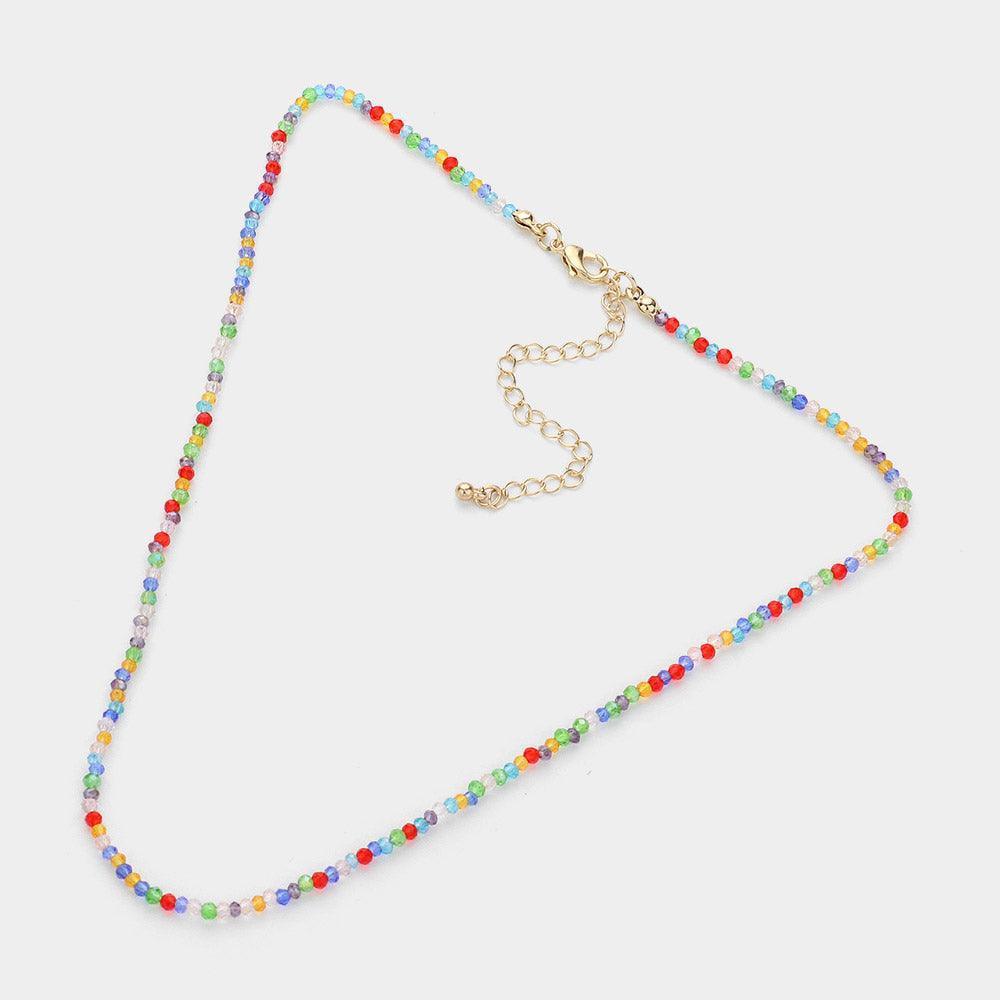 Gold Faceted Beaded Necklace - Jewelry Store by Erik Rayo