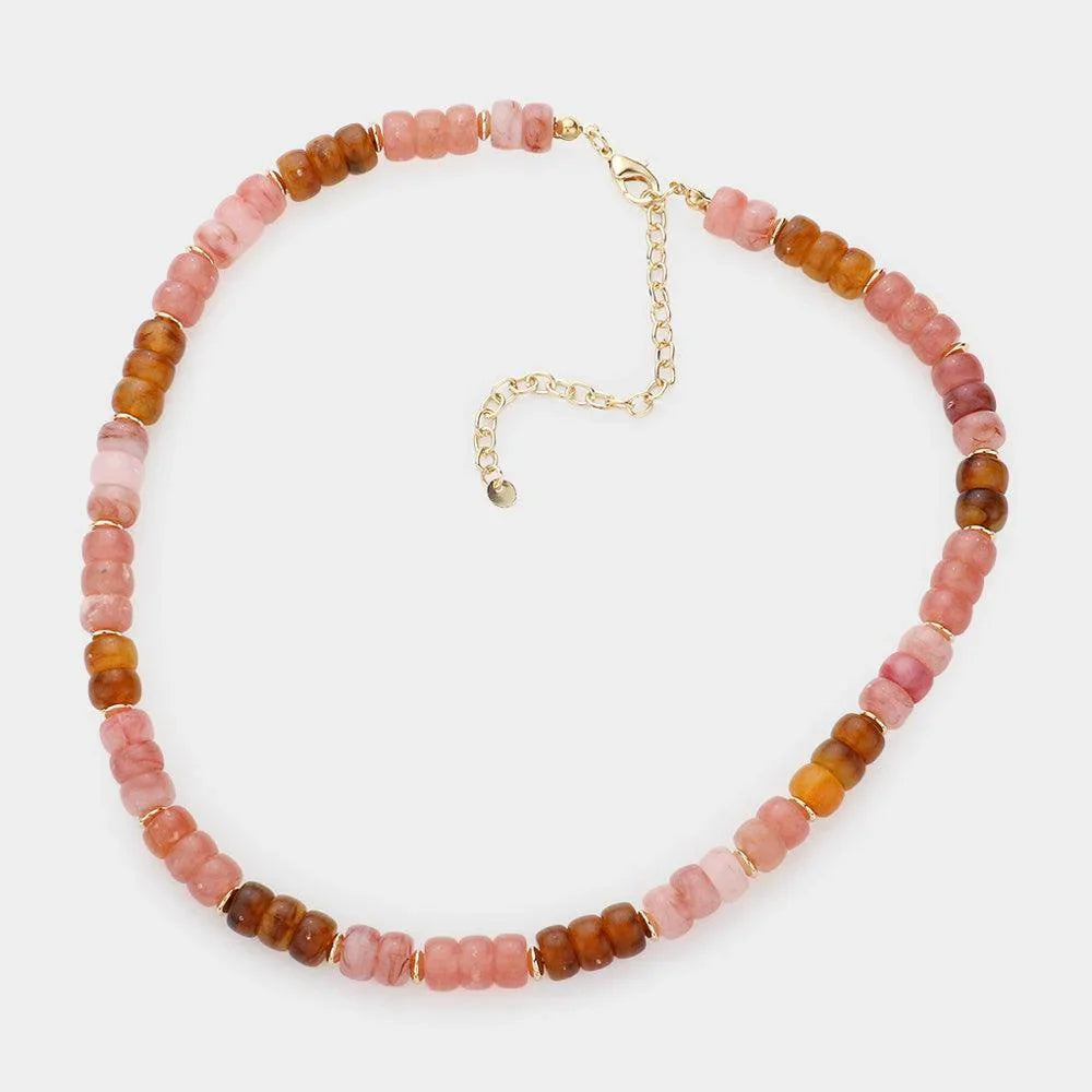 Brown Chunky Beaded Necklace - Jewelry Store by Erik Rayo