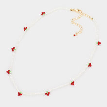 Load image into Gallery viewer, Red Faceted Beaded Necklace
