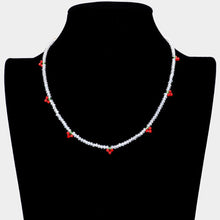 Load image into Gallery viewer, Red Faceted Beaded Necklace
