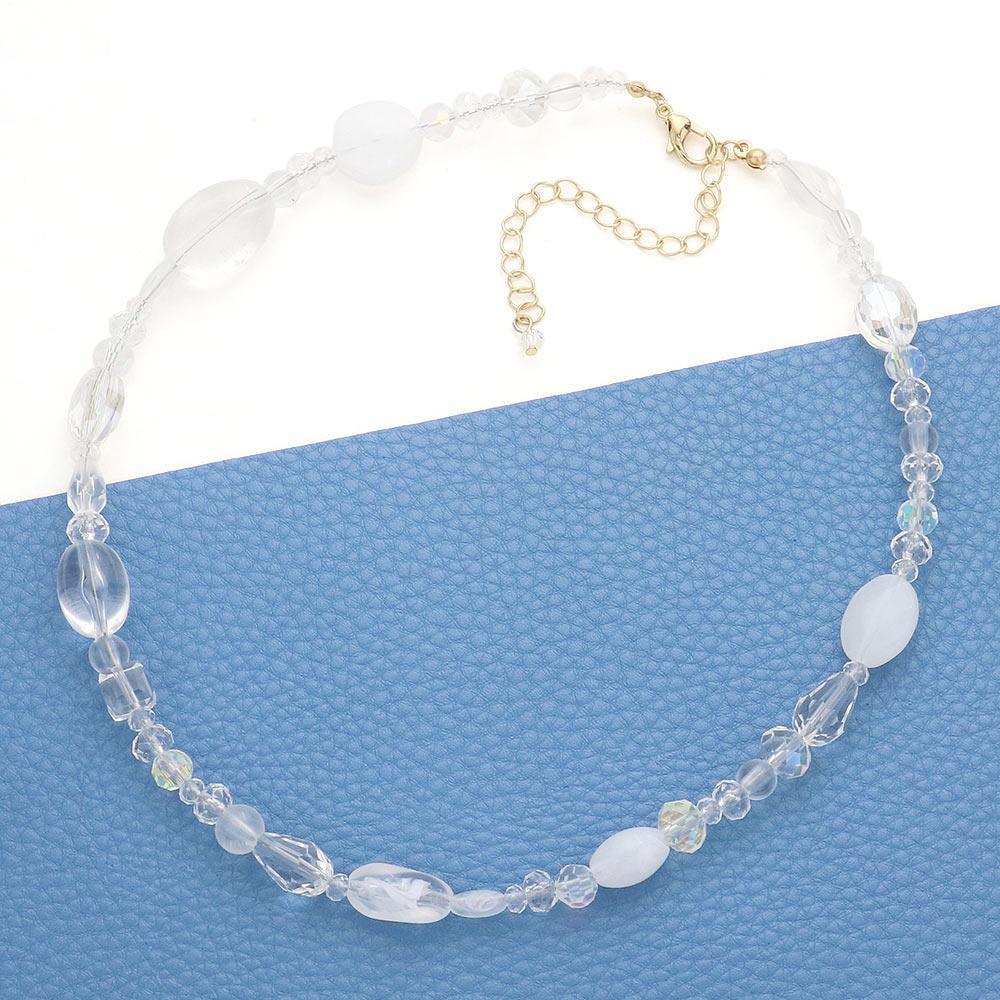 Clear Multi Beaded Necklace - Jewelry Store by Erik Rayo