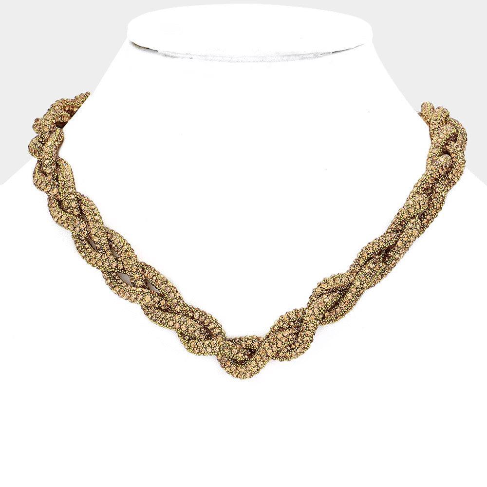 Bling Braided Necklace