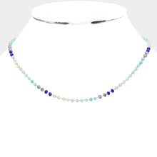 Load image into Gallery viewer, Blue Faceted Beaded Necklace
