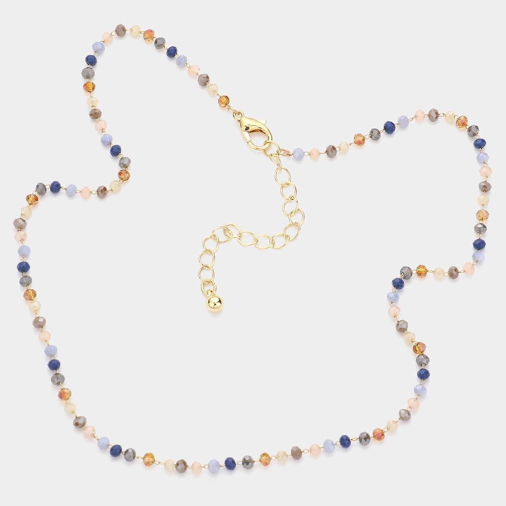 Gold Faceted Beaded Necklace - Jewelry Store by Erik Rayo