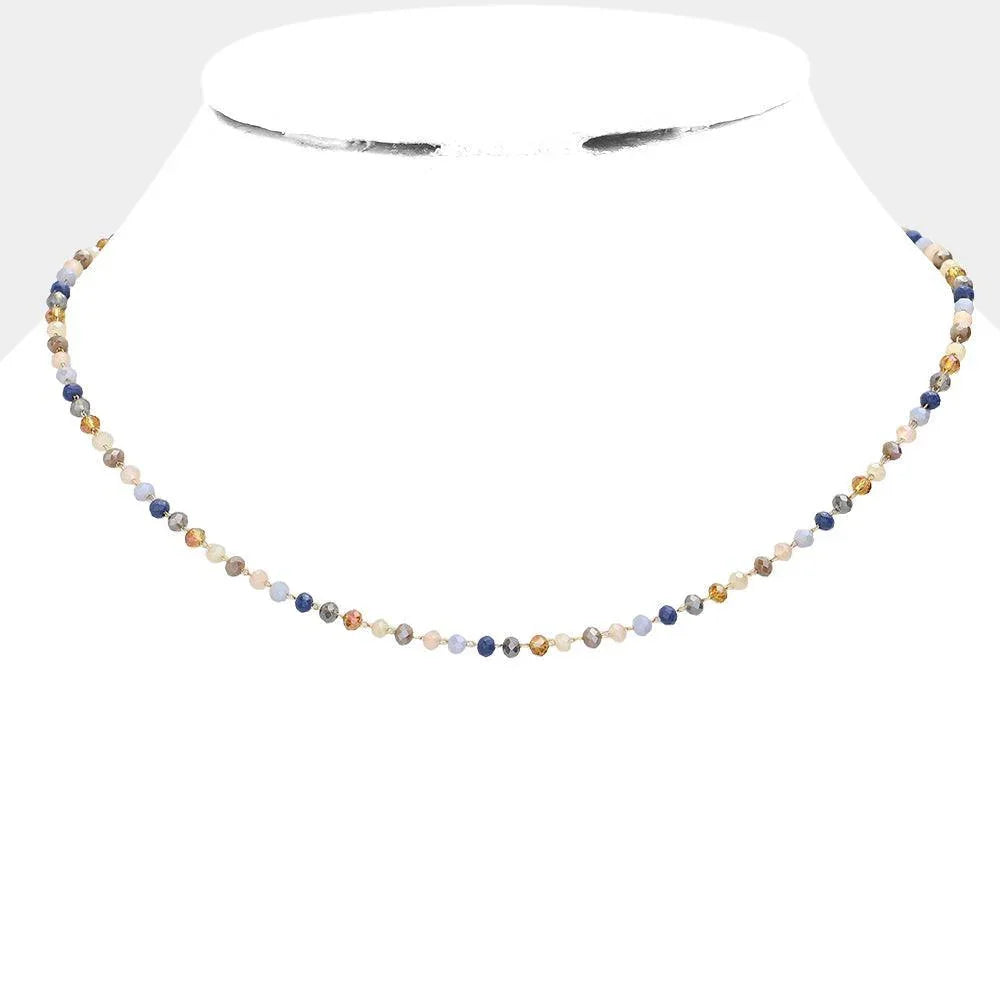 Gold Faceted Beaded Necklace - Jewelry Store by Erik Rayo