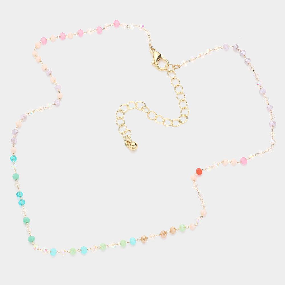 Clear Faceted Beaded Necklace - Jewelry Store by Erik Rayo