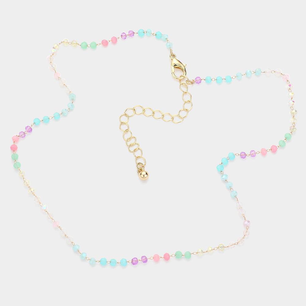 Gold Faceted Beaded Necklace - Jewelry Store by Erik Rayo