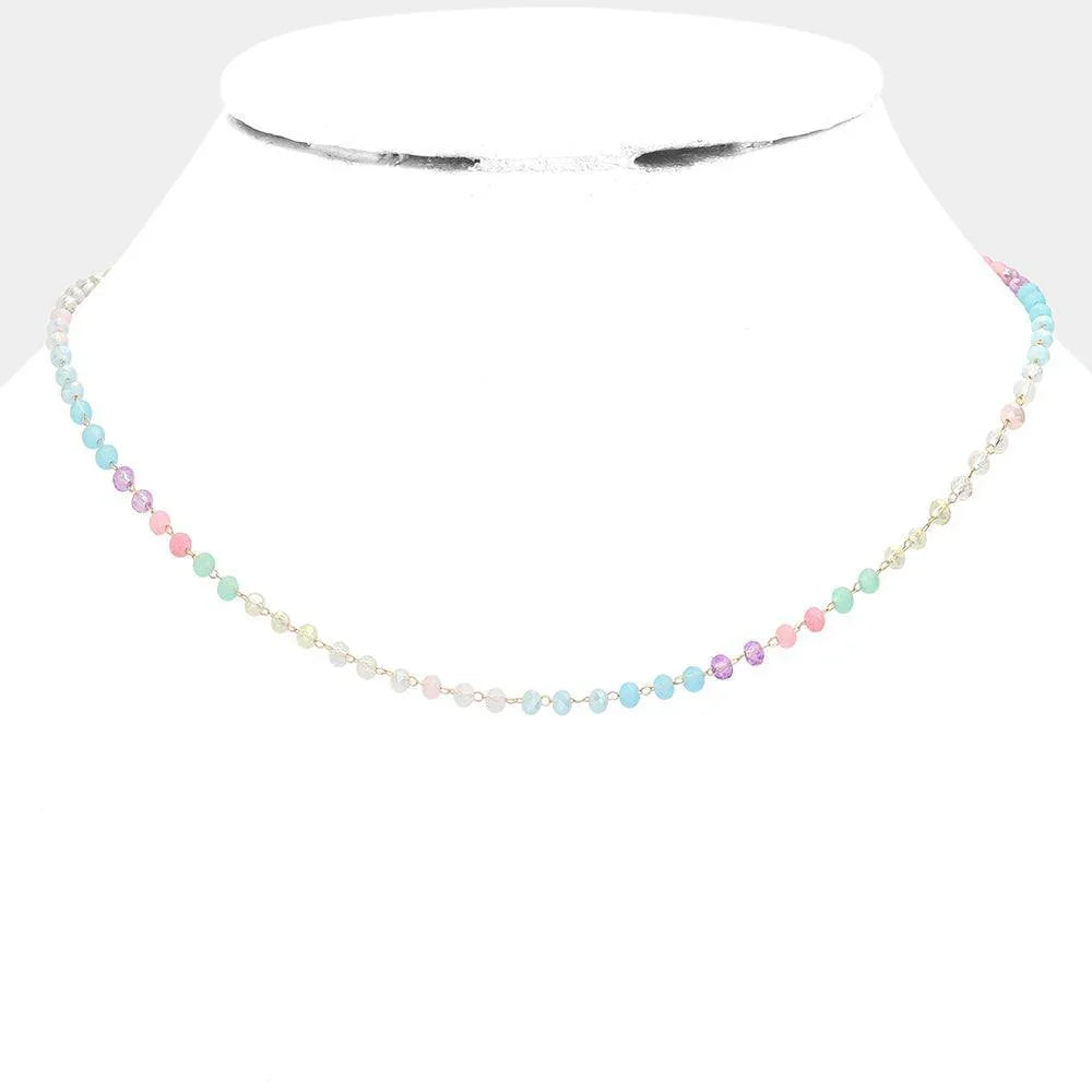 Gold Faceted Beaded Necklace - Jewelry Store by Erik Rayo