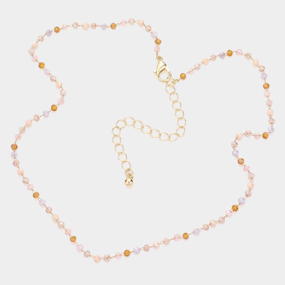 Gold Faceted Beaded Necklace - Jewelry Store by Erik Rayo