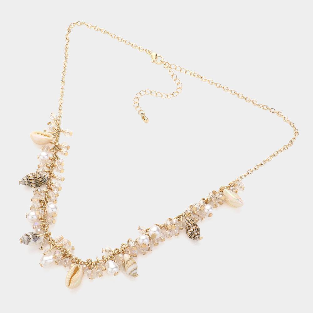 Gold Starfish Pearl Shell Charm Necklace - Jewelry Store by Erik Rayo