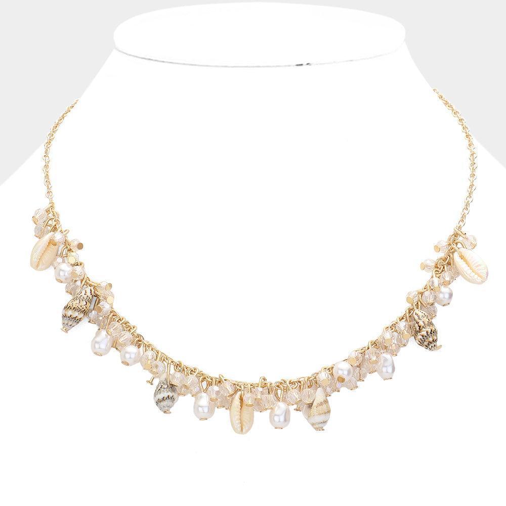 Gold Starfish Pearl Shell Charm Necklace - Jewelry Store by Erik Rayo