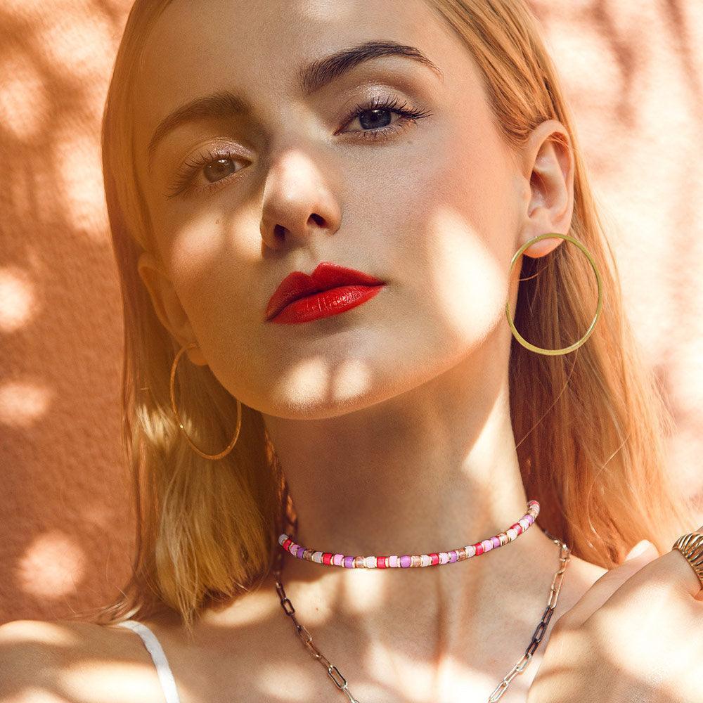 Pink Beaded Necklace - Jewelry Store by Erik Rayo