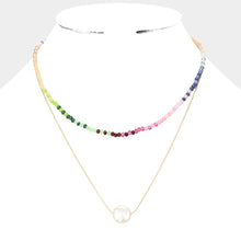 Load image into Gallery viewer, Pearl Accented Double Layered Necklace
